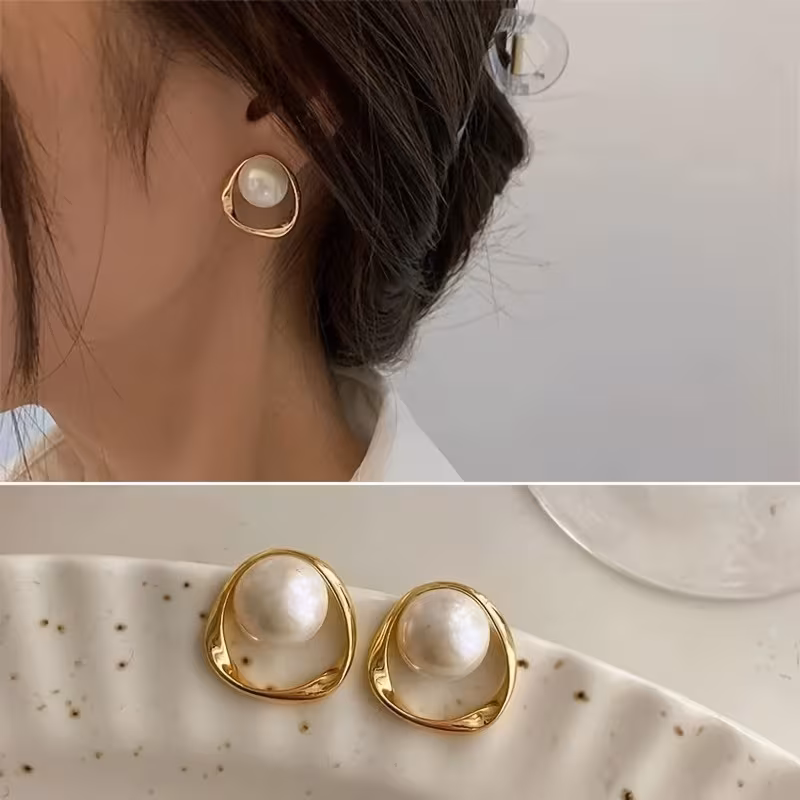 Pearl Charm Earrings - Image 2